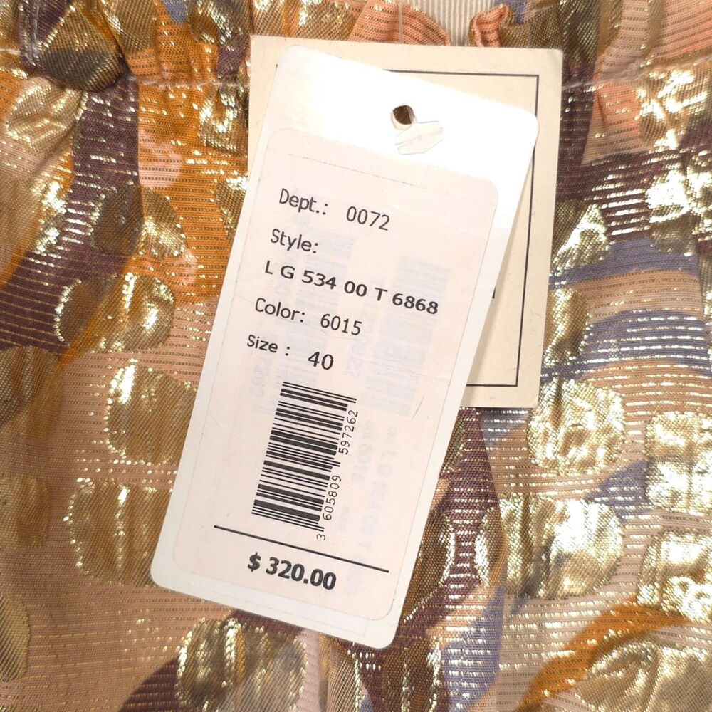SEE BY CHLOE Women New 4 Mini Skirt Jacquard Pleated Party Metallic LG53400T6868 - Picture 15 of 16